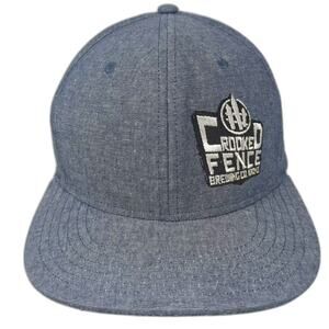 Big Accessories Baseball Cap Blue Snapback OS Crooked Fence Brewing Idaho Hat